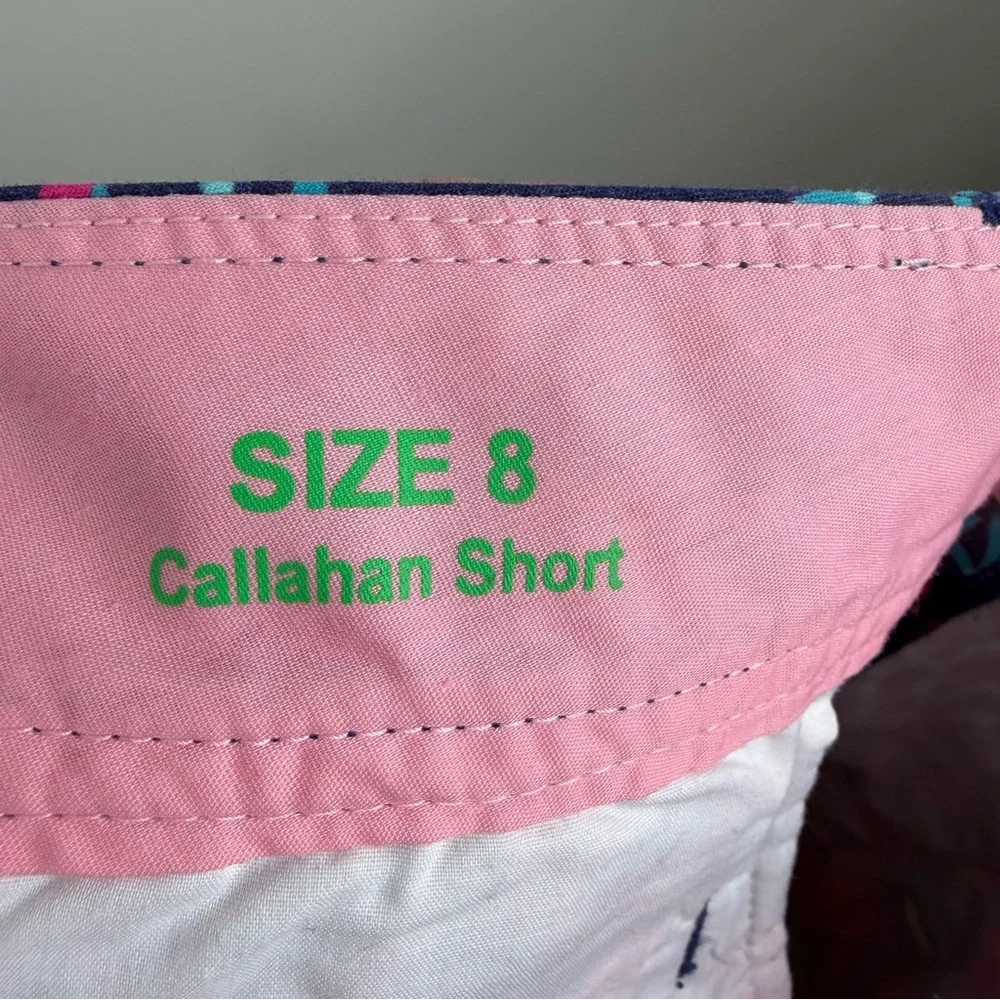 Lilly Pulitzer Callahan Shorts Navy Fish Print Size 8 - Picture 6 of 7